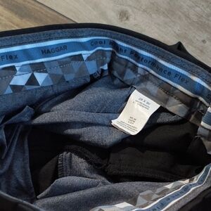 Haggar Performance Flex Pants in Black and Gray